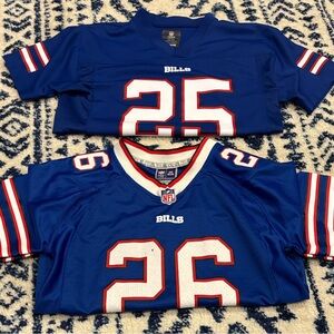 2 Boys Buffalo Bills Jerseys Mediums(10/12)